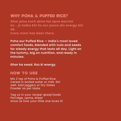 Poha & Puffed Rice Cereal - Instant Cereal